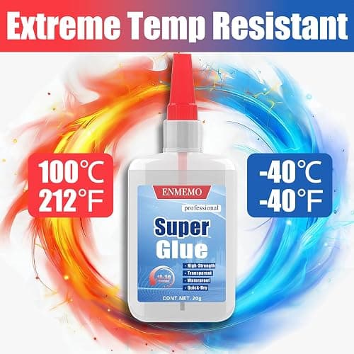 (2-in-1) Super Glue with Brush Applicator & Nozzle,Mess Free Superglue Brush,Instant Glue for All Purpose and Fast Setting,3000 CPS No Stain Waterproof Clear Ca-Glue thumbnail 5