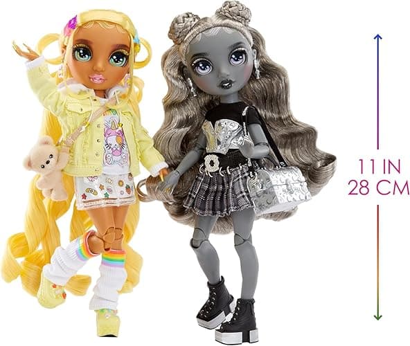Rainbow High Madison Twins 2-Pack with Mix & Match Outfits - Great Gift for Kids & Collectors, Yellow & Grey thumbnail 3