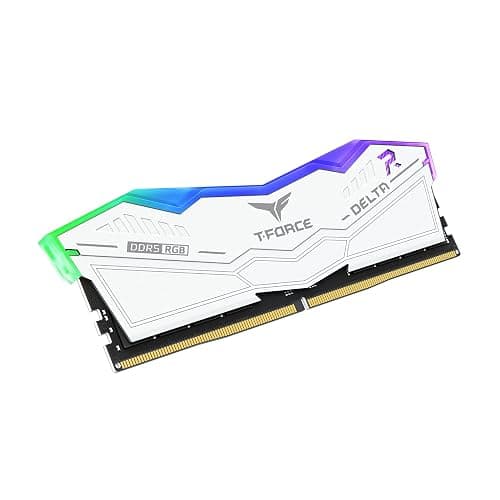 TEAMGROUP T-Force Delta RGB DDR5 Ram 32GB (2x16GB) 6000MHz PC5-48000 CL30 Intel XMP 3.0 & AMD Expo Compatible Desktop Memory Module Ram White FF4D532G6000HC30DC01 thumbnail 9