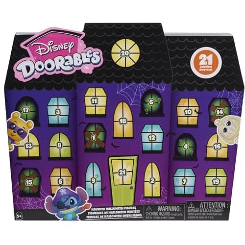 Disney Doorables Halloween Advent Calendar, 21 Surprise Figures with Glittery Eyes, Ages 5+ - Image 1