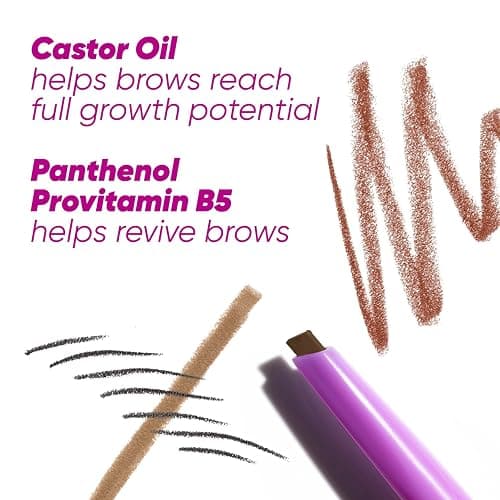Kosas Brow Pop Eyebrow Pencil – Brow Pencil with Spoolie, Black thumbnail 6