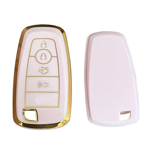 QIXIUBIA Keyless Entry Remote for Ford Key Fob Cover Protective Shell Fits for Ford Edge Escape Expedition Explorer Fusion Mustang Ranger F-150 F-250 (4-Button-A-Pink) thumbnail 3