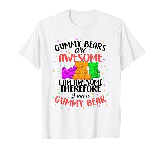 Gummy Bear Dancing Animal Candy for Adult Youth Kids Gift T-Shirt Small - Image 1