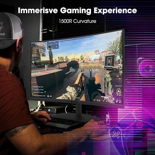 Sceptre New Curved 27-inch Gaming Monitor 1500R 100Hz HDMI X2 DisplayPort 1ms 100% sRGB, Build-in Speakers Machine Black 2025 (C275W-FW100T Series) thumbnail 7