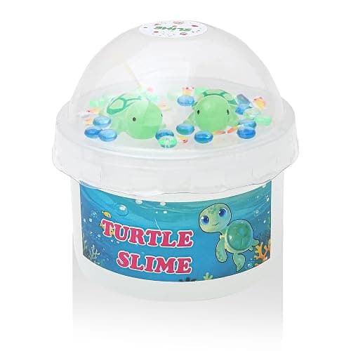 Clear Glitter Slime Kit with Little Turtle Toy for Girls Age 6-14,Crunchy Slime Supplies for Kids,Fun DIY Craft Gift for Birthdays Party Favors thumbnail 6