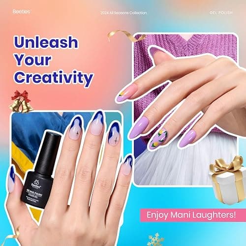 Beetles Gel Nail Polish Set, 23pcs Gel Polish Kit, 20 Colors Pink Green Blue Uv Gel Polish with Base Top Coat, All Season Manicure Tools for Beginners Nail Art Home Gift for Women thumbnail 4