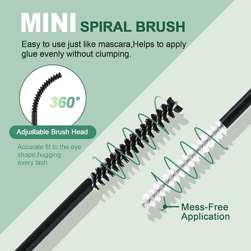 Lash Bond and Seal KEYYOU Cluster Lash Glue For Lash Clusters Strong Gentle Comfortable Bond and Seal WaterProof Mascara Wand Individual Lash Glue 5ml+5ml（BLACK) thumbnail 4