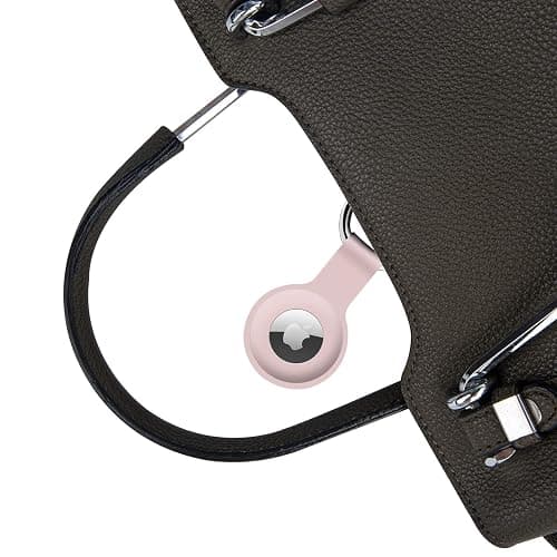 ColorCoral Holder Case for Airtag Ultra Light Silicone Sleeve for Air Tags Durable Anti-Scratch Protective Skin Cover with Anti-Losing Keychain Ring Accessory Compatible with Air-Tag (Pink) thumbnail 4
