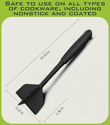PROFESSIONAL MEAT CHOPPER TOOL - 70% Faster Than Spatula! Transform Hamburger Ground Beef into Perfect Tacos & Chili - Ergonomic Separator Smasher, Dishwasher Safe, Nylon Non-Scratch for All Cookware thumbnail 2