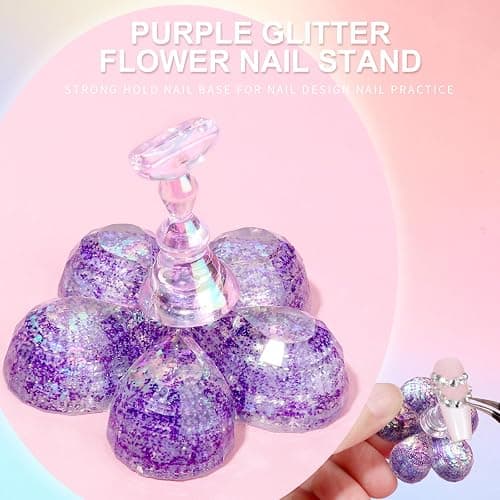 Fandamei Nail Stand, 3 Set Nail Art Stand for Press On, Nail Holder for Painting Nails, Press on Nail Stand for Practice, Magnetic Acrylic Nail Design Stand for Display with Double-sided Tape thumbnail 5