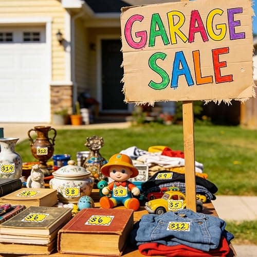 560 Pcs Garage Sale Stickers, Removable Yard Sale Price Stickers, Garage Sale Signs & Price Tags with Space to Write, Waterproof Oil Proof Anti-Wear Price Tag Stickers for Flea Market(2.25" x 1.5") thumbnail 2