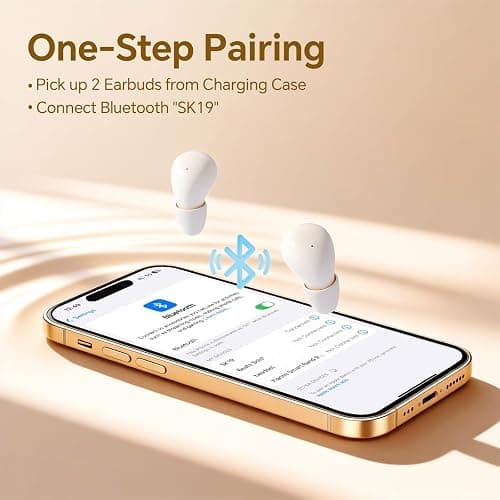 Ear Buds Invisible Mini Earbuds Wireless Bluetooth, Smallest Low Profile Micro Tiny Discreet Hidden Earbuds for Work, Small Headphones, Sleep Wireless Earphone IPX5 Waterproof for Small Ear Canals thumbnail 3