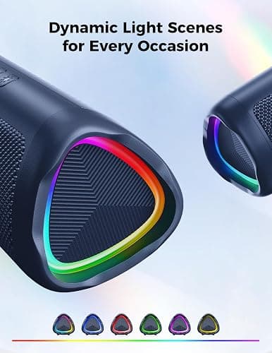 Bluetooth Speaker, 20W HD Sound, Portable Wireless, IPX5 Waterproof, Up to 24H Playtime, TWS Pairing, for Home/Party/Outdoor/Camping/Beach Essentials, Electronic Gadgets, Birthday Gift (Navy) thumbnail 3