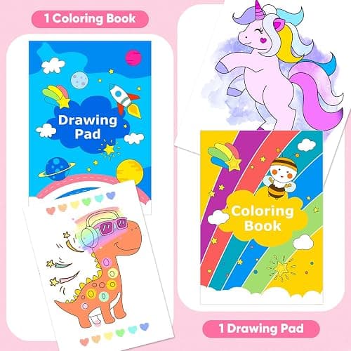 iBayam Art Supplies, 149-Pack Drawing Kit Painting Art Set Art Kits Gifts Box, Arts and Crafts for Kids Girls Boys, with Coloring Book, Crayons, Pastels, Pencils, Watercolor Pens (Pink) thumbnail 4