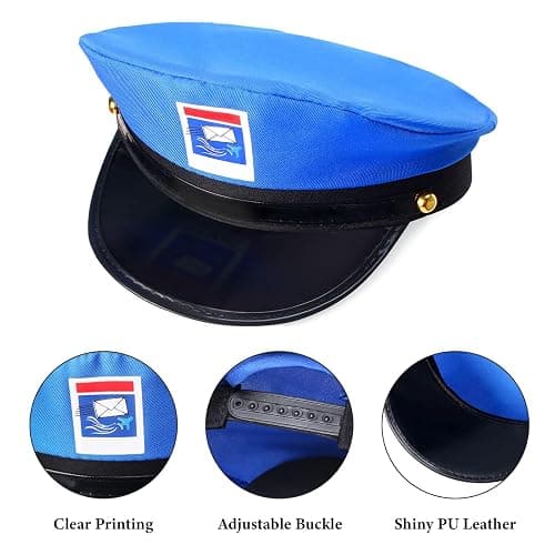 Keymall Kids Mailman Costume Mail Carrier Hat Mr. Postman Canvas Bag Vest Envelopes For Halloween Career Day Postal Costume thumbnail 3