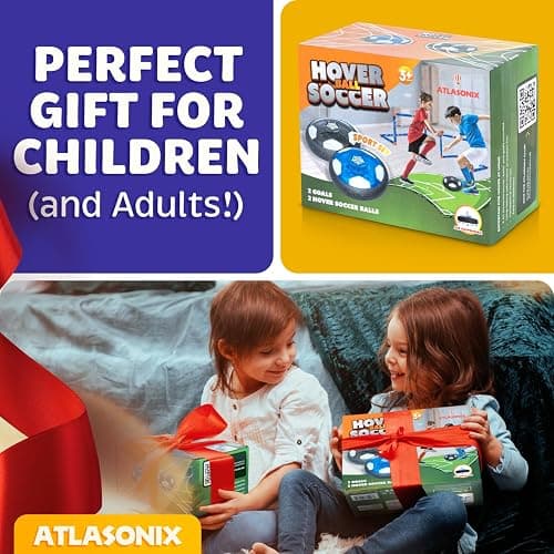 Hover Soccer Ball - Indoor Soccer Ball, Indoor Flying Toy Games (2 Floating Disk + 2 Goals) Boy Birthday Gifts, Indoor Silent Game | 4 in 1 Pack thumbnail 6