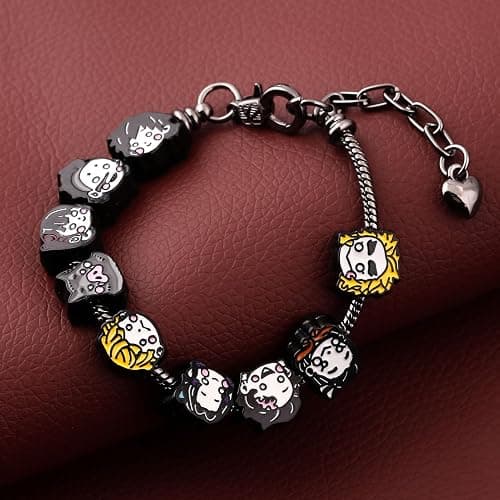 SONGCHANGJEWELRY Anime Slayer Beaded Bracelets Set – Tanjiro, Nezuko & Zenitsu Jewelry – Cosplay Gifts for Fans & Collectors thumbnail 4