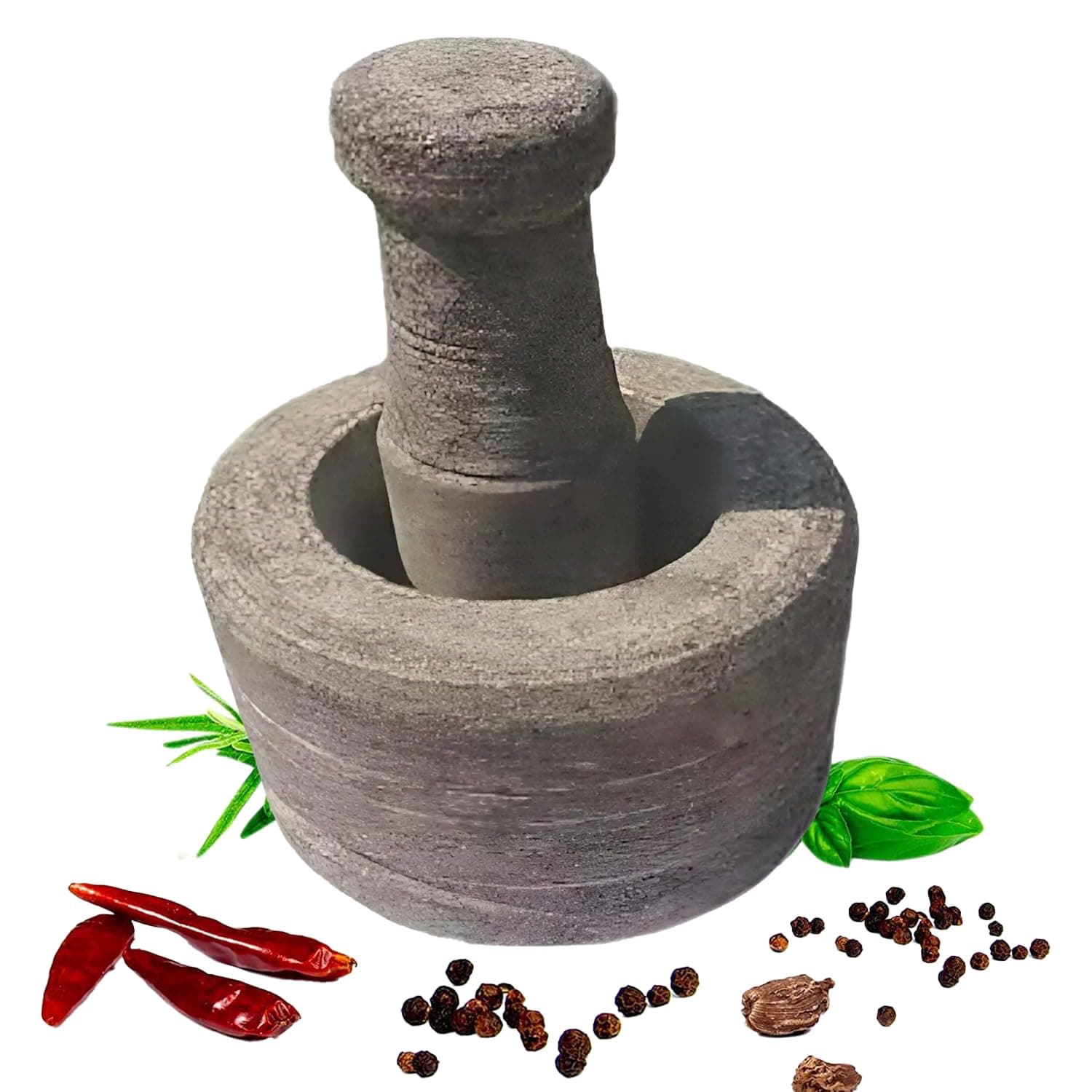 Stone Mortar and Pestle Set/Khal Dasta Ural Set/Khalbatta okhli Masher thumbnail 2