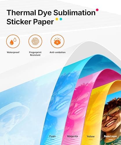 Liene Amber M110 & M210 3x3″ Photo Paper 40 Sheets & 1 Cartridge, Photo Printer Sticker Paper Adhesive, Waterproof, Smudge Proof, Instant Photo Paper Only for DHP514/DHP515 Photo Printer for Scrapbook thumbnail 4