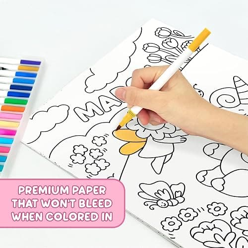 Kids Calendar 2025-2026 with 200+ Cute Stickers - Unicorn Coloring Calendar for Kids - 15 Month Wall Calendar with Fun Illustrated Pages to Color - Extra Pages & Activities for Home, Classroom & Learning thumbnail 7