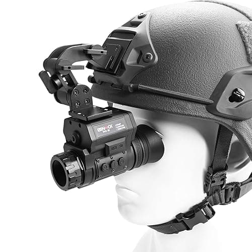 BINOCK NVG50 Helmet Night Vision Monoculars, 2K PVS 14Tactical Night Vision Goggles with 4 Color Modes 1-4X Magnification, 940 nm IR Military Night Vision Scope for Camping Outdoor Observation