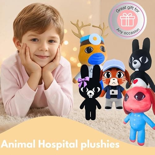 SUPERBE Animal Hospital Plush Toys, 11 Inch 2026 Horror Game Animals Rattina Plushies for Fans, Collectible Stuffed Animals Gift for Kids and Adults thumbnail 5