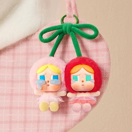 POP MART Crybaby Crying for Love Series-Vinyl Plush Hanging Card (Love You Cherry Much), Toys for Modern Home Decor, Collectible Toy Set for Desk Accessories, 1PC thumbnail 2