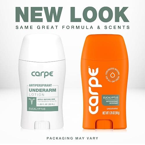 Carpe Sweat Absorbing Underarm, Hand & Foot Lotion Bundle, Head to Toe Sweat Protection for Hands, Feet, and Underarm, Dermatologist Recommended thumbnail 2