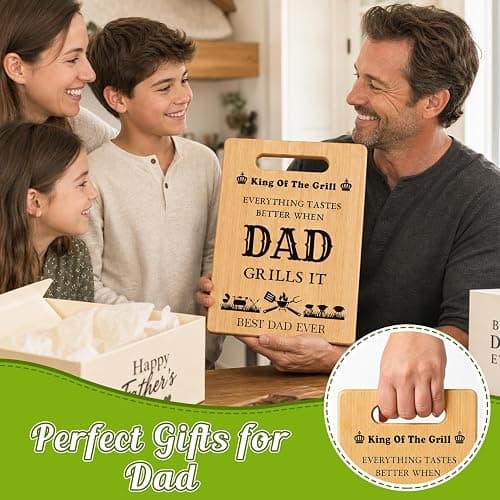 Fathers Birthday Day Gift for Dad from Daughter Son, Dad Cutting Board for New Bonus Dad, Stepdad, Daddy, Father, Best Dad Gifts, Unique Grilling Gift for Dad Who Wants Nothing, Birthday Gift for Dad thumbnail 4