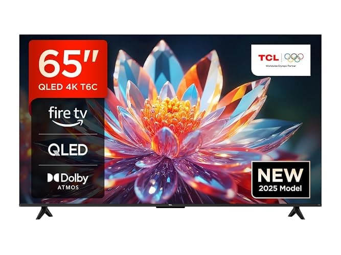 TCL 65T6C Fire TV 65 Pouces QLED 4K UHD Smart TV, HDR (Multi-Format), Dolby Atmos, Motion Clarity - Image 1