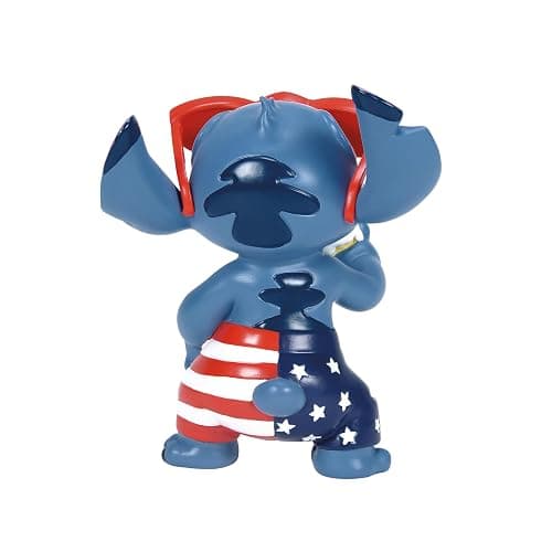 Enesco Disney Showcase Lilo and Stitch Patriotic Summer Stars and Stripes Figurine, 5 Inch, Multicolor thumbnail 2
