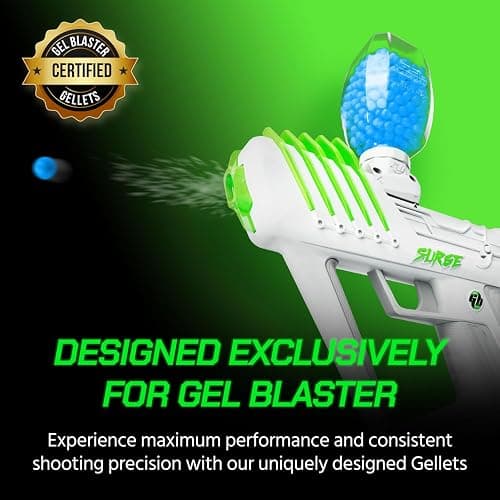 Gel Blaster Gellets Refill Ammo, 100,000 Blue Gellets - All-Natural Eco Friendly, Non-Toxic, Non-Staining & Non-Irritating Water Based Gel Balls - Made Specifically for Gel Blaster thumbnail 2