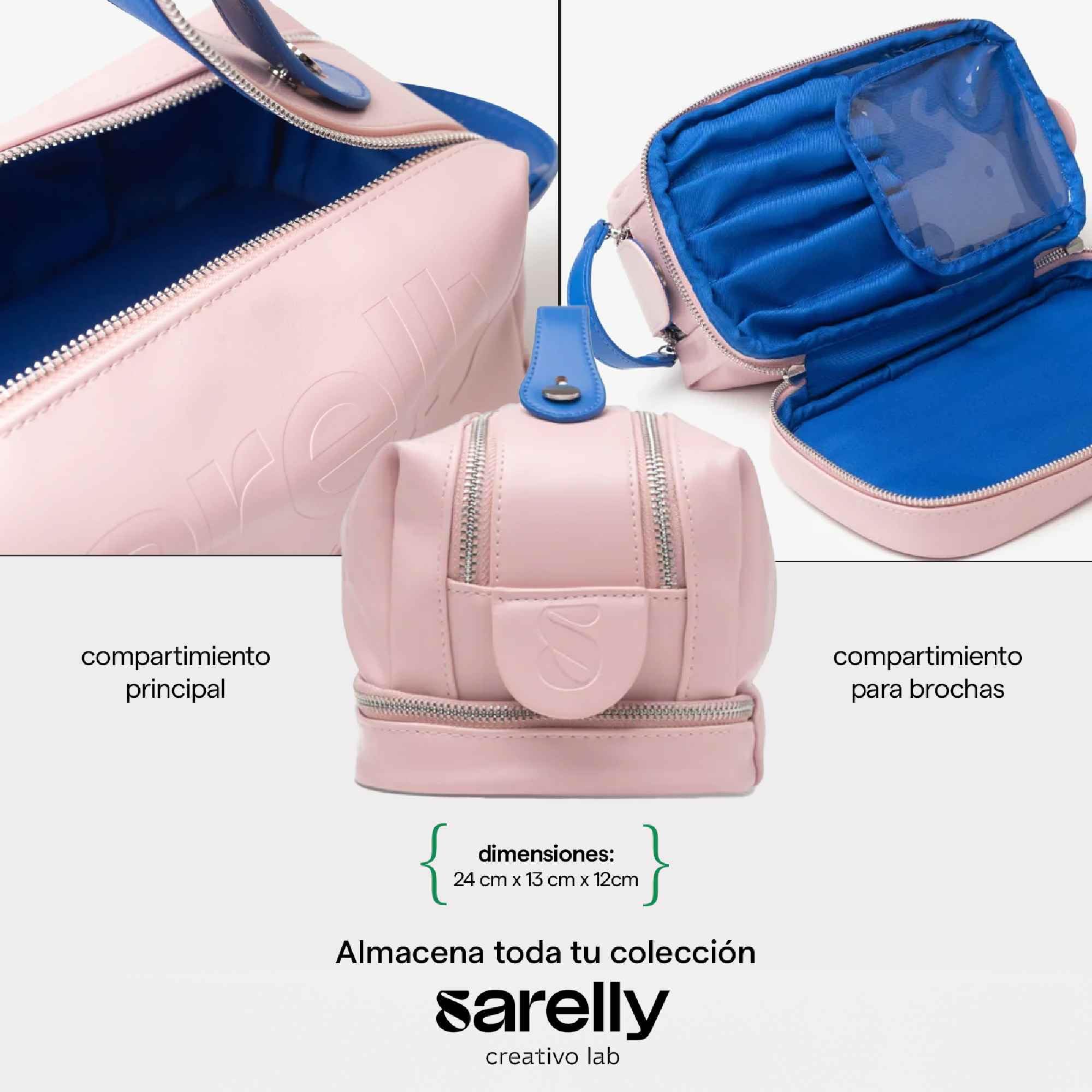 SARELLY, Cosmetiquera para Maquillaje, Ideal para Brochas de Maquillaje, Sarelly Creativo Lab, Color Rosa thumbnail 5