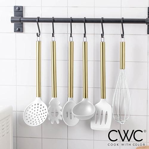 COOK WITH COLOR Silicone Cooking Utensils, Kitchen Utensil Set, Easy to Clean Silicone Kitchen Utensils, Cooking Utensils for Nonstick Cookware, Kitchen Gadgets Set with Holder, 10 Pieces thumbnail 6