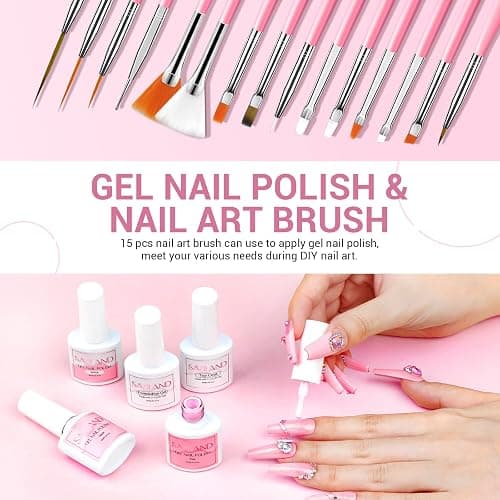 SAVILAND Acrylic Nail Kit with Drill: Professional Nails Kit Acrylic Set with Everything U V Light Nail Art Brush Glitter Powder Nail Stuff for Home DIY Salon Use Christmas Gift Set thumbnail 5