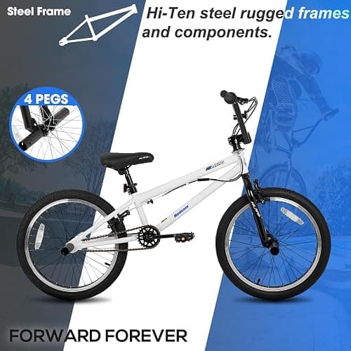HILAND 20 Inch Kids BMX Bike, Freestyle BMX Bicycle for Boys Girls With 360 Degree Gyro & 4 Pegs, 20 Inch BMX Bike for Kids thumbnail 3