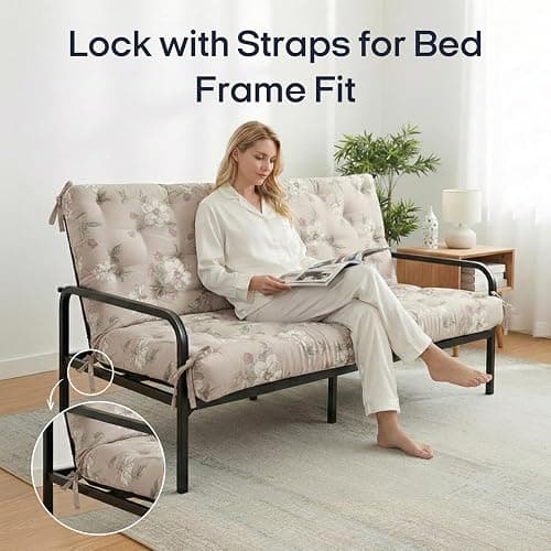 Syrinx Water Resistant Japanese Futon Mattress, Twin Size 75"x39", 2.5 Inch Thick Japanese Floor Mattress Tatami Mat, Foldable Floor Bed Sleeping Pad for Dormitory Guest Room Camping thumbnail 4