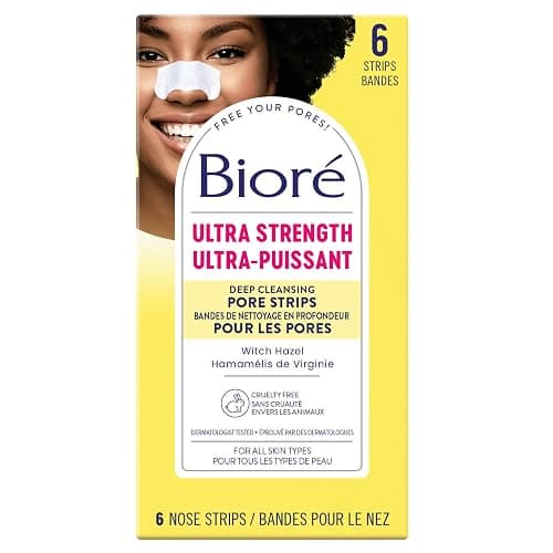 Bioré Ultra Deep Cleansing Pore Strips for Instant Pore Unclogging and Blackhead Removal (6 Count) - Image 1