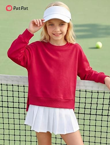 PATPAT Girls Sweatshirt Lightweight Tween trendy Clothes Crewneck Pullover | Sweatshirts for Teen Girls, Crewneck Cotton Sweaters Tops, Cute Hoodies for 7-16 Years, Back-to-school Christmas Casual Wear thumbnail 6