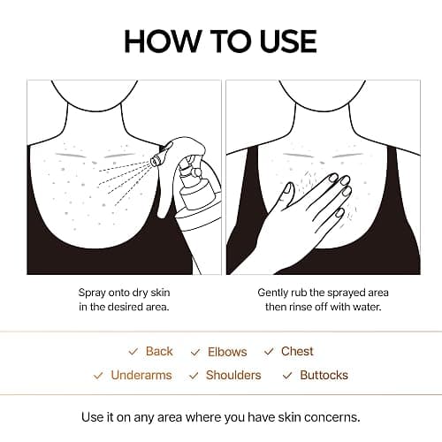 Dr.Melaxin Body Keratin Care Kojic Acid Turmeric Spray Gently Exfoliating Peeling Solution Korean Skincare All Skin Types 200ml thumbnail 8
