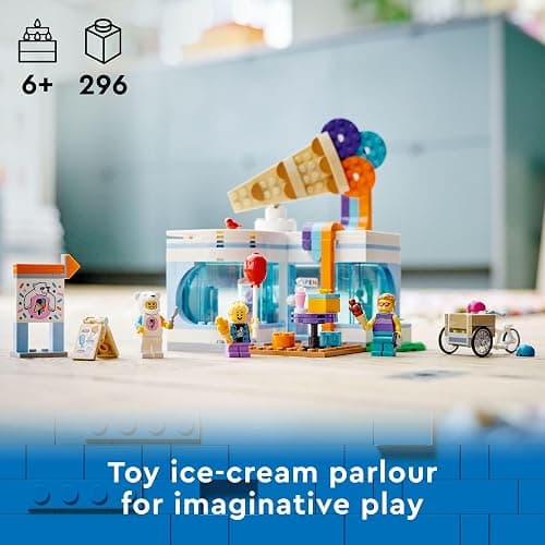 LEGO City Ice-Cream Shop 60363 Building Toy Set, Includes a Cargo Bike, 3 Minifigures and Lots of Fun Features and Accessories for Imaginative Role Play, Great Birthday Gift Idea for Kids thumbnail 3
