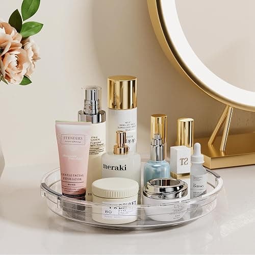 LAMU 3 Pack Lazy Susan Organizer Turntable for Cabinet, Rotating Condiment Organizer for Kitchen Pantry Organizers and Storage, Table Top, Fridge, Countertop, Spice Organization, 9.25'' 10.6'' 12'' thumbnail 8