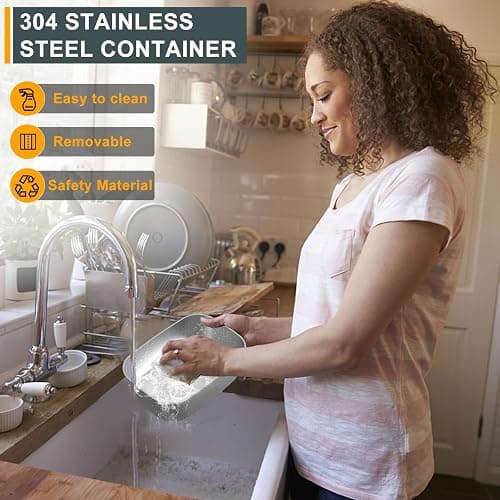 Monteka Electric Lunch Box Food Heater - Leakproof Portable Food Warmer heated lunch box for adults for Car/Home/Truck with 1.5L Removable Stainless Steel Container, White Elephant Gift, 12V/24V/110V thumbnail 7