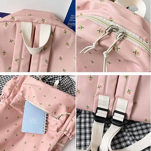 Chagoo Niedlicher Kawaii Rucksack mit Blumenmuster - Coquette Rucksack für Frauen thumbnail 8