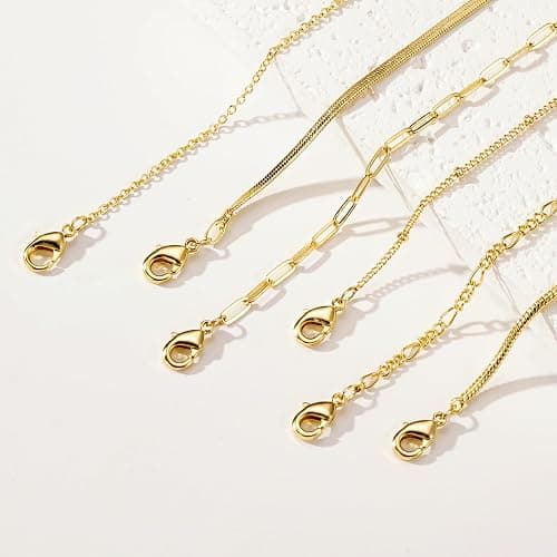 Lydow Bracelets for Women, 14K Gold Plated 6PCS Letter A-Z Stackable Jewelry Set for Adjustable 6"+2" thumbnail 5