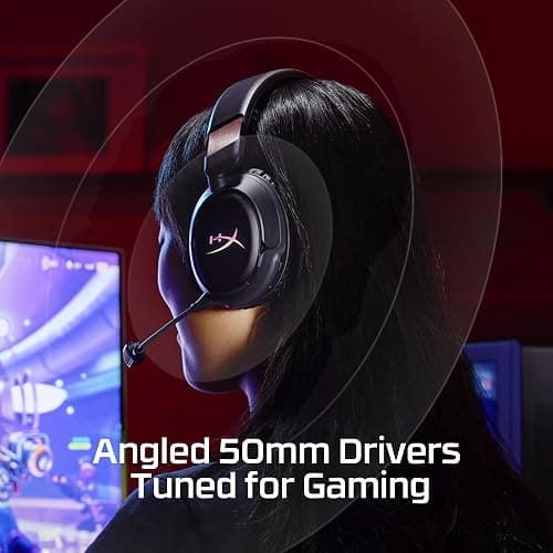 HyperX Cloud Flight 2 – Wireless Gaming Headset, Customizable RGB Lighting with Removable Earcup Plates, up to 100 Hours of Battery Life, 2.4GHz & Bluetooth, Multi-Platform Compatibility - White thumbnail 4