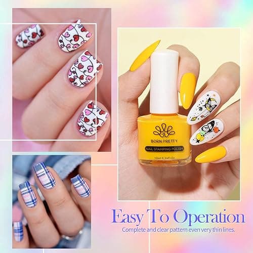 Born Pretty Nail Art Stamping Polish Halloween Nail Polish Set Manicure Print Nails Polish for Stamping Plates 24 Colors Bulk Nail Polish Set Gift Collection thumbnail 4