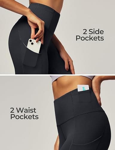 IUGA Leggings with Pockets for Women High Waisted Yoga Pants Women Tummy Control Workout Compression Running Leggings thumbnail 4
