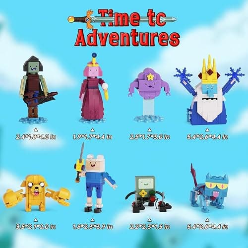 Adventure Building Set- BMO Finn Ice King Bubblegum Marceline Lumpy Space Skateboard Dog Devil Cat with Table and Door Building Block Compatible with Lego，for Adventures Cartoon Fans （589pcs） thumbnail 5