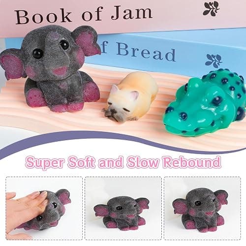 Taba Squishy Kit - Make Slow-Rising Fufu Soft Squishies with Animal Molds & A:B Ratio Liquid Silicone Gel for Crafting Lovers (14oz) thumbnail 4